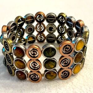 Stretch metallic bracelet